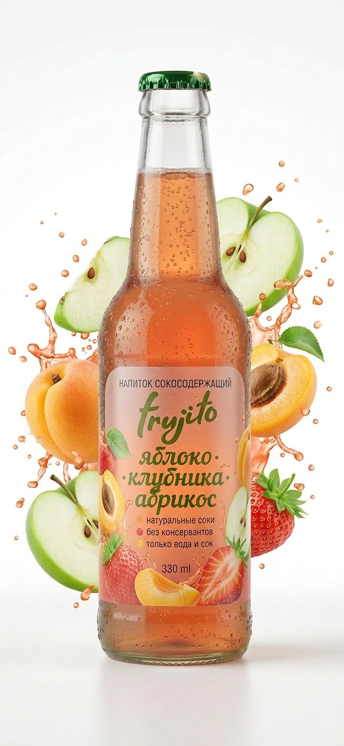 Frujito лимонад яблоко-клубника