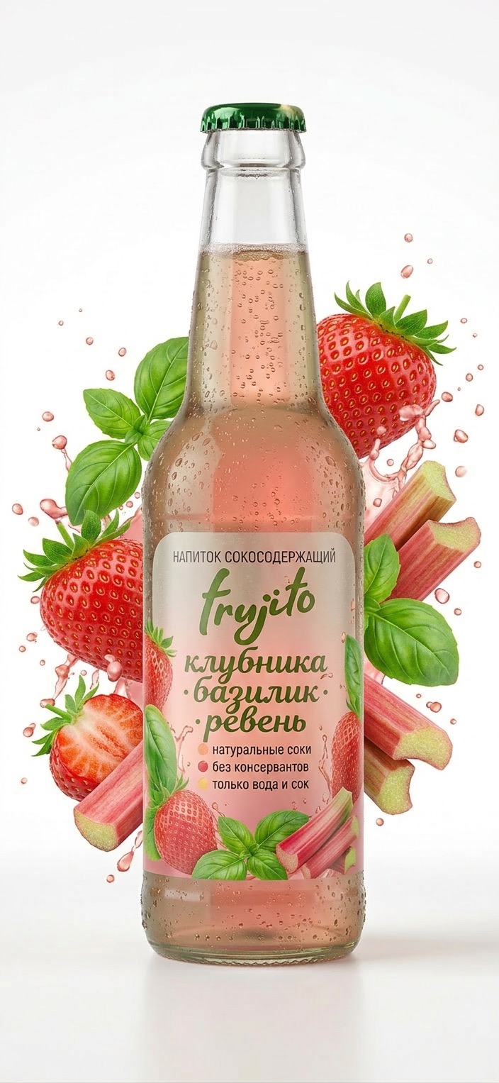 Frujito лимонад клубника-базилик
